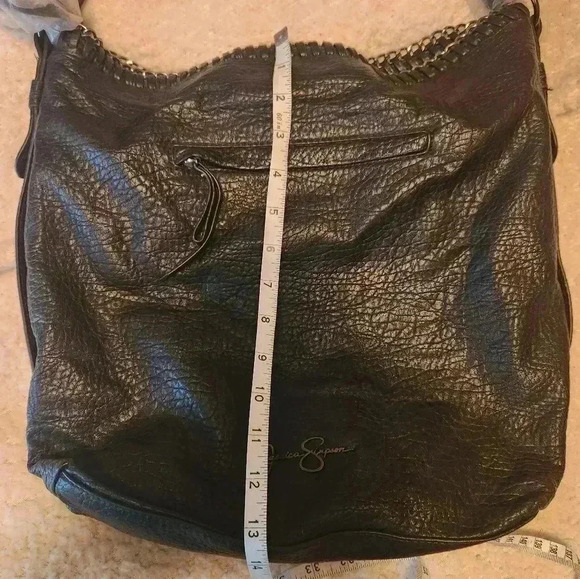 NWT Jessica Simpson Black and Silver Leather Bag - Picture 11 of 14